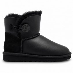 Ugg Mini Bailey Button Metallic Black