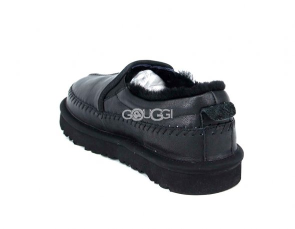 Mens Stitch Leather Black