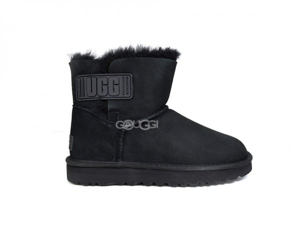 Mini Bailey Logo Strap Suede Black