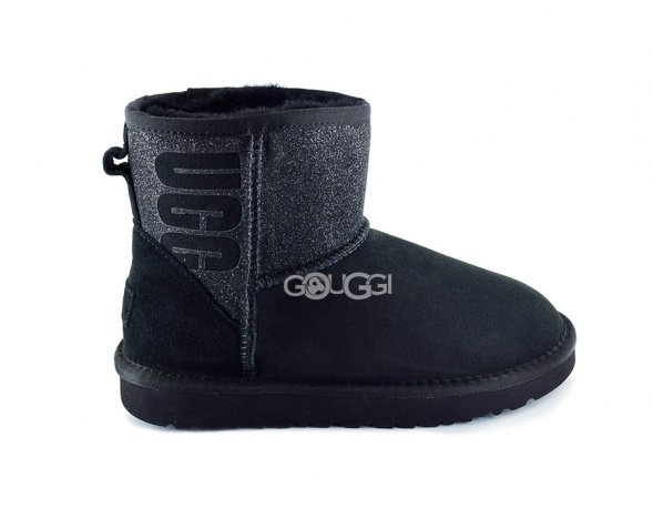 Classic Mini Ugg Sparkle Boot Black