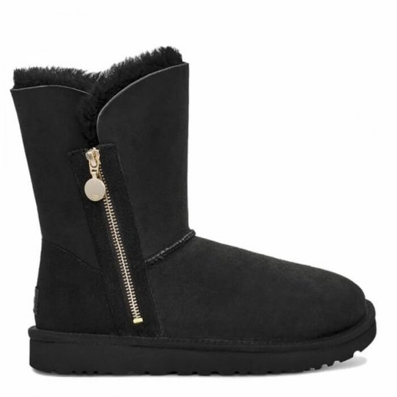 Женские короткие угги на молнии Ugg Bailey Zip Short - Black Женские короткие угги на молнии Ugg Bailey Zip Short - Black