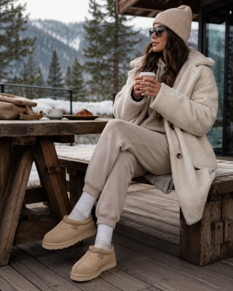 Ugg Tasman Slipper - Beige - Бежевый, 40, Замша
