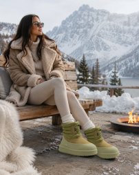 Ugg Classic Mini Lace-up Weather - Sand Olive