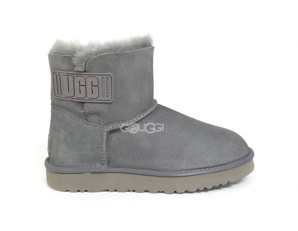 Mini Bailey Logo Strap Suede Gray