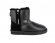 Mini Double Zip Metallic Black