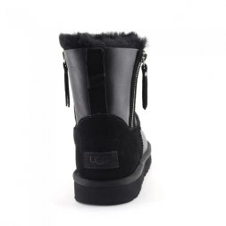 Ugg Classic Mini Men's Double ZIP Metallic - Black