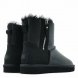 Мужские мини угги на молнии Ugg Classic Mini Men's Double ZIP Metallic - Black