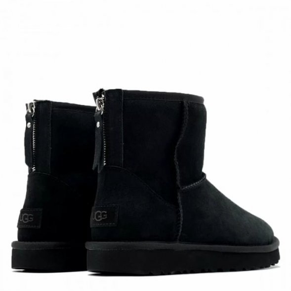 Ugg Classic Mini Zip Black - черный, 36, Замша