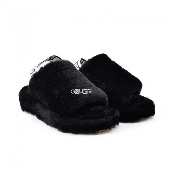 Ugg Fluff Yeah Slide Black