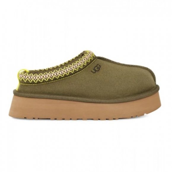 Женские слипоны на платформе Ugg Tazz - Burnt Olive Женские слипоны на платформе Ugg Tazz - Burnt Olive