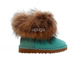 Mini Fox Fur Aqua