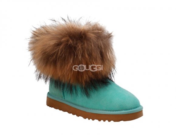 Mini Fox Fur Aqua - 39 Mini Fox Fur Aqua - 39