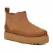 Женские ультра мини угги на платформе UGG Alina Ultra Mini Platform - Chestnut