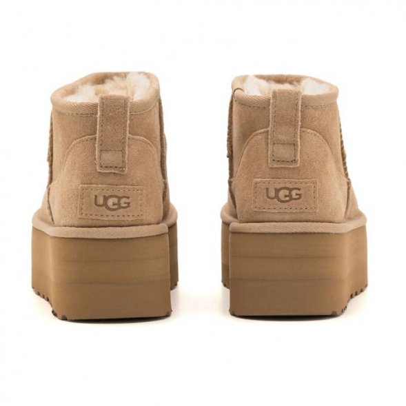 Женские ультра мини угги на платформе Ugg Ultra Mini Platform Boot - Sand