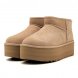 Женские ультра мини угги на платформе Ugg Ultra Mini Platform Boot - Sand