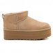 Женские ультра мини угги на платформе Ugg Ultra Mini Platform Boot - Sand