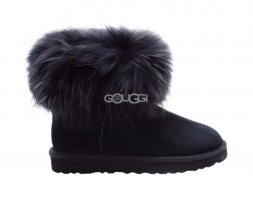 Mini Fox Fur Black