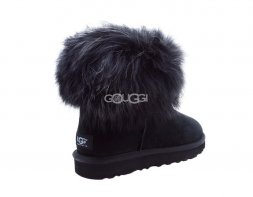 Mini Fox Fur Black