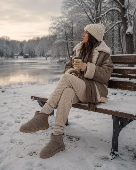Ugg Neumel Cappuccino - Капучино, 36, Замша