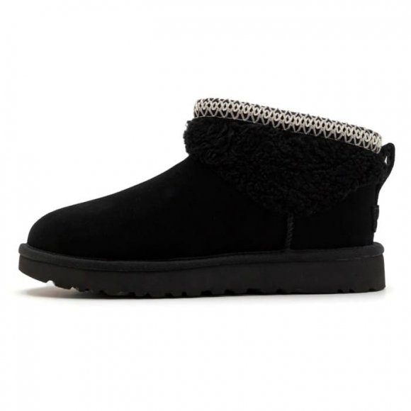 Женские ультра мини угги Ugg Ultra Mini Maxi Curly Boot - Black