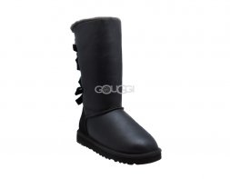 Bailey Bow Tall Metallic Black