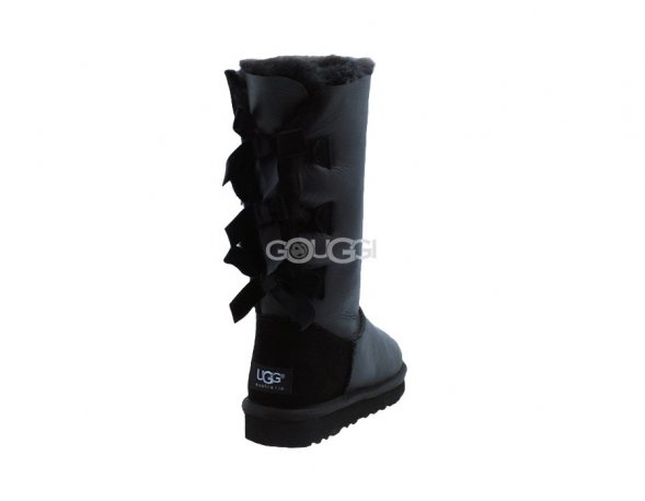 Bailey Bow Tall Metallic Black - 37