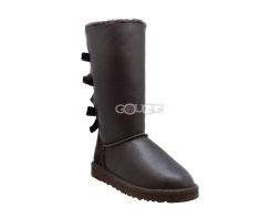 Bailey Bow Tall Metallic Chocolate