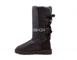 Bailey Bow Tall Metallic Chocolate
