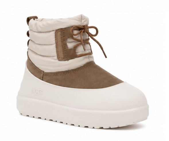 Женские ботинки Ugg Classic Mini Lace-up Weather - Chestnut / Whitecap Grey