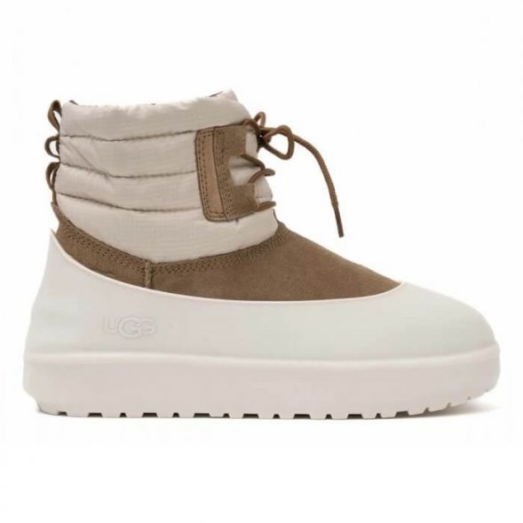 Женские ботинки Ugg Classic Mini Lace-up Weather - Chestnut / Whitecap Grey