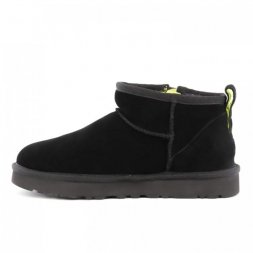 Ugg Ultra Mini Zip Boot - Black / Pearfect