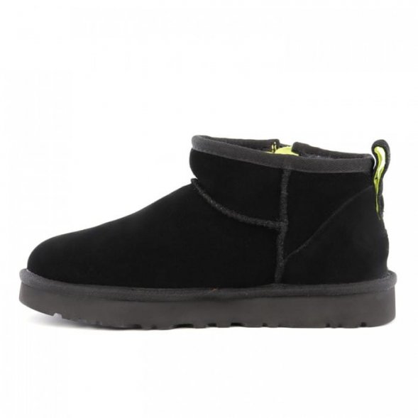 Мужские ультра мини угги на молнии Ugg Ultra Mini Zip Boot - Black / Pearfect