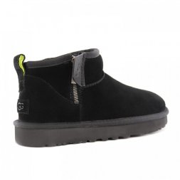 Ugg Ultra Mini Zip Boot - Black / Pearfect