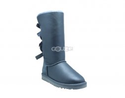 Bailey Bow Tall Metallic Grey