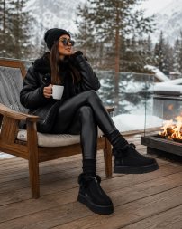 Ugg Funkette Platform Boots - Black