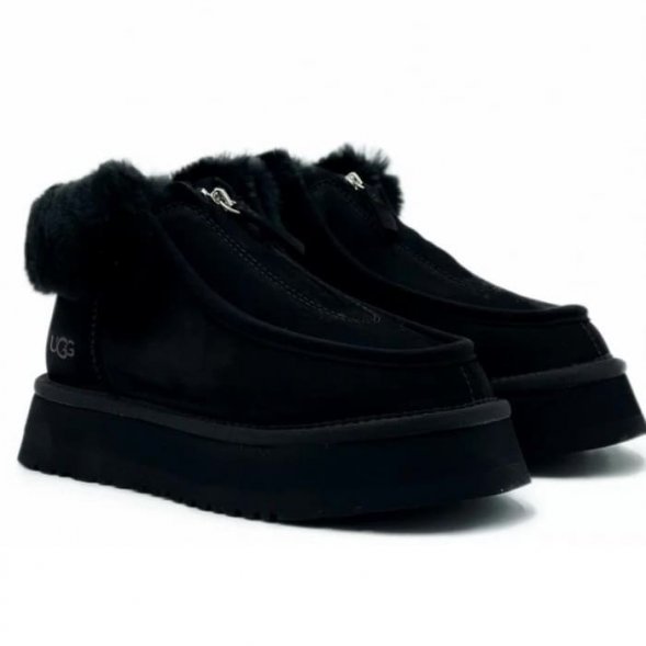 Ugg Funkette Platform Boots - Black - черный, 37, Замша