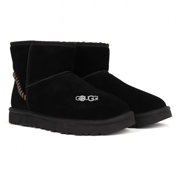 Men`s Ugg Classic Mini Deco Suede Boots Black Dressinn