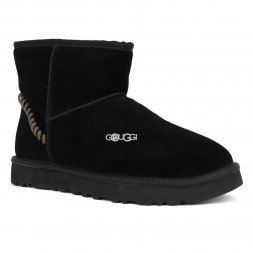 Men`s Ugg Classic Mini Deco Suede Boots Black Dressinn