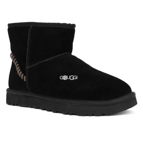 Men`s Ugg Classic Mini Deco Suede Boots Black Dressinn