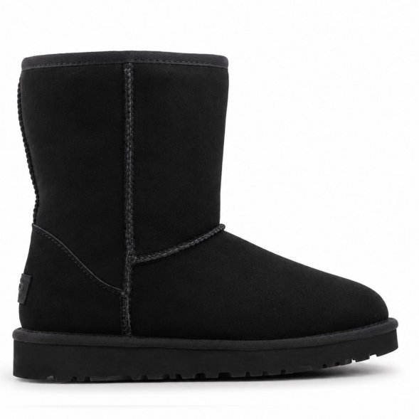 Женские короткие угги с пропиткой Ugg Classic Short II - Black