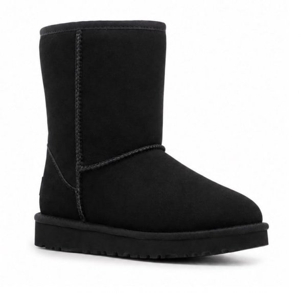 Женские короткие угги с пропиткой Ugg Classic Short II - Black