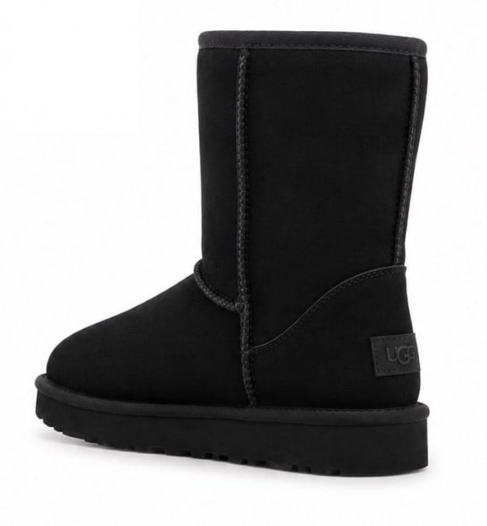 Женские короткие угги с пропиткой Ugg Classic Short II - Black