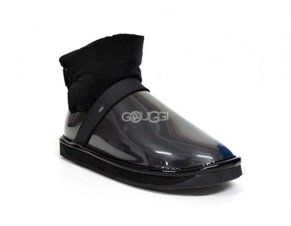 Clear Quilty Boots Black