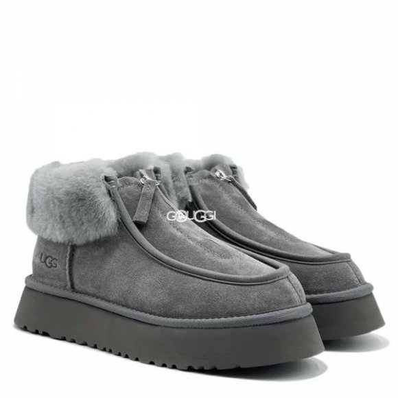 Ugg Funkette Platform Boots Grey - 36