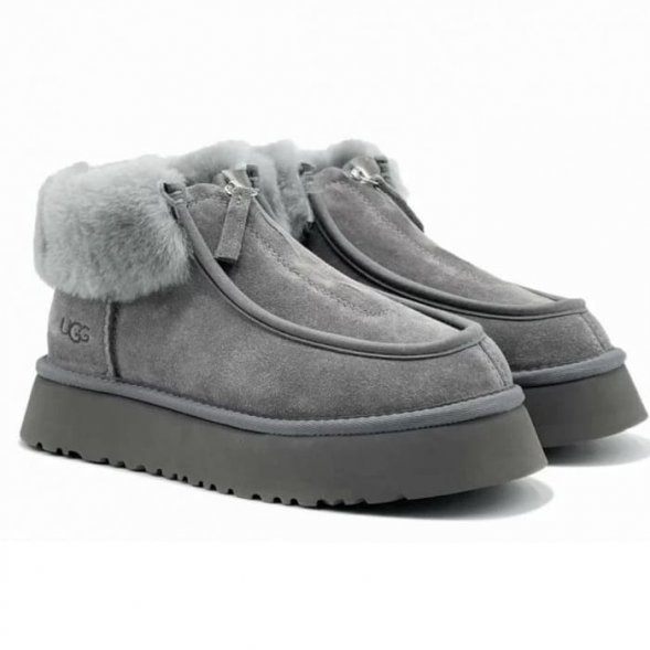 Ugg Funkette Platform Boots - Grey - серый, 39, Замша