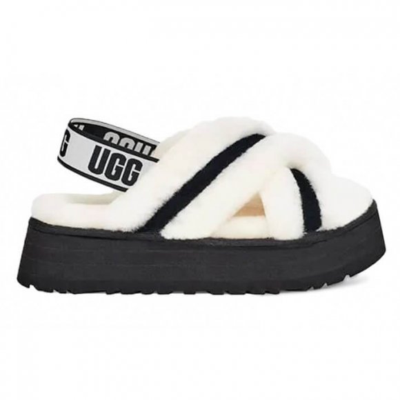 Женские сандалии Ugg Disco Cross Slide - White Женские сандалии Ugg Disco Cross Slide - White