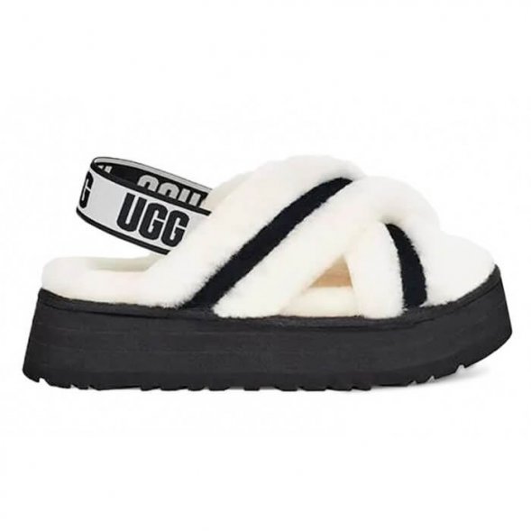 Ugg Disco Cross Slide - White - белый, 40, Натуральная овчина