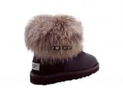 Mini Fox Fur Metallic Chocolate