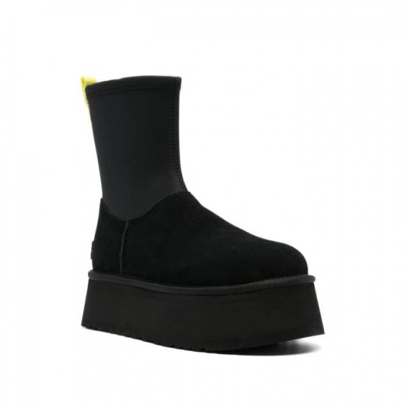 Женские вязаные угги на платформе UGG Classic Dipper Black Женские вязаные угги на платформе UGG Classic Dipper Black