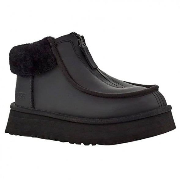 Ugg Funkette Platform Leather - Black - черный, 36, кожа